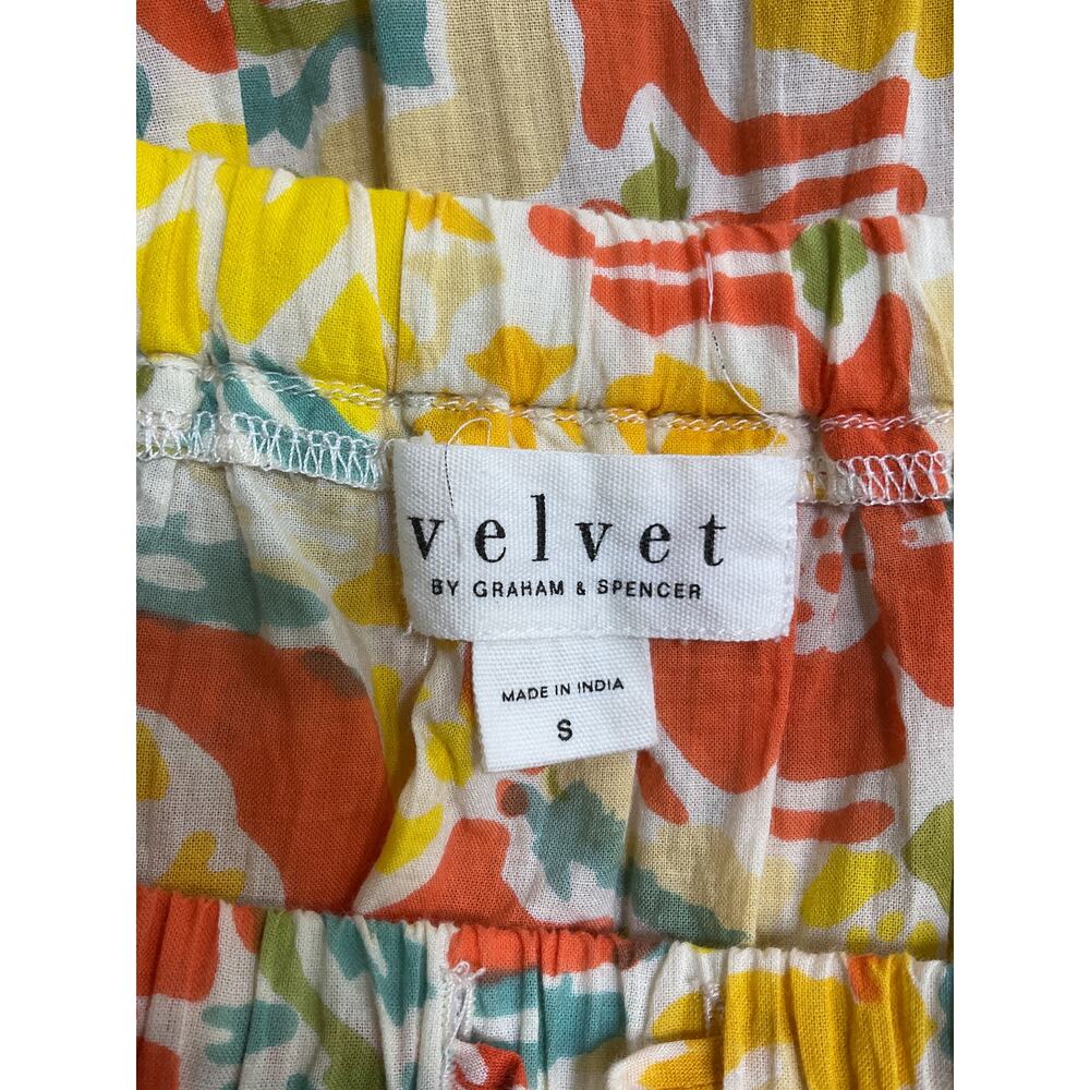 Velvet Floral Yellow Mariel Size S Skirt - Picture 3 of 6